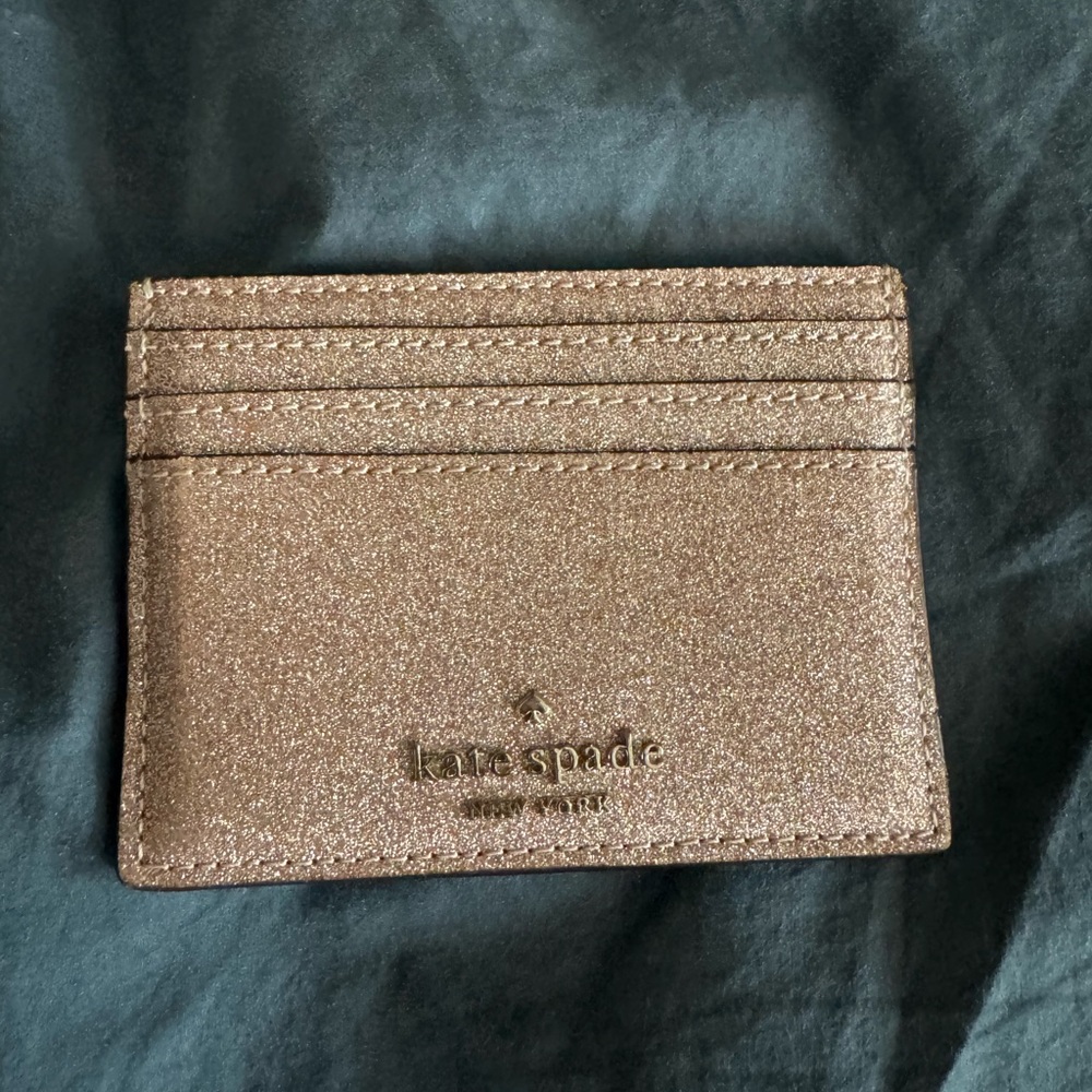 Kate Spade Shimmering Gold Card Case